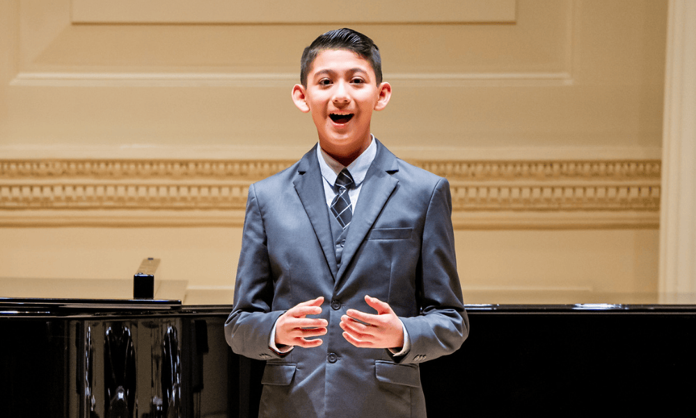 Tucson voice student at Allegro Music and Dance performing in New York City